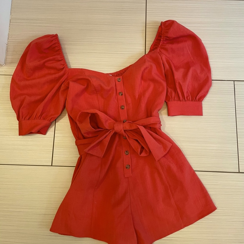 Privacy Please Puff Sleeve Romper